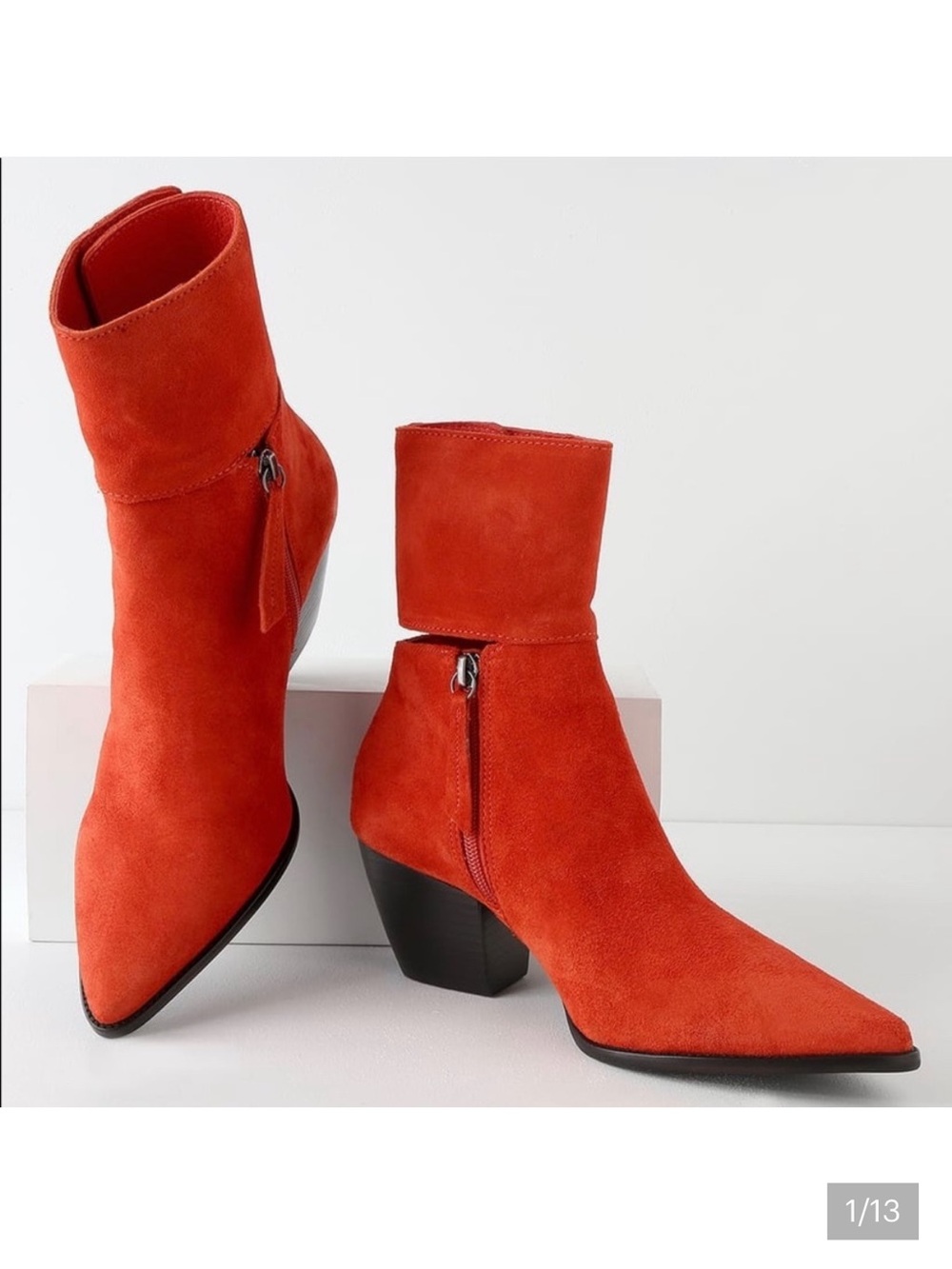 Matisse Red Suede Pointed-Toe Women’s Boots
